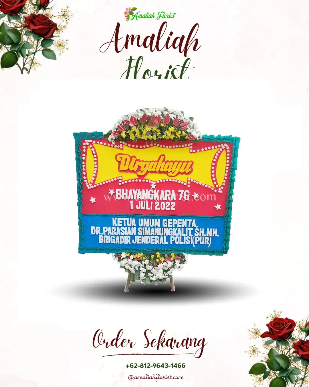 Papan Bunga HUT Ulang Tahun Sorkam Barat